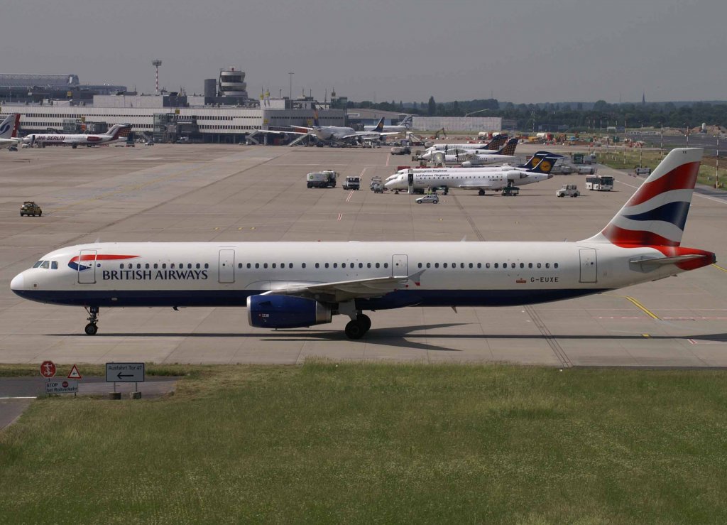 British Airways, G-EUXE, Airbus A 321-200, 2008.06.02, DUS, Dsseldorf, Germany