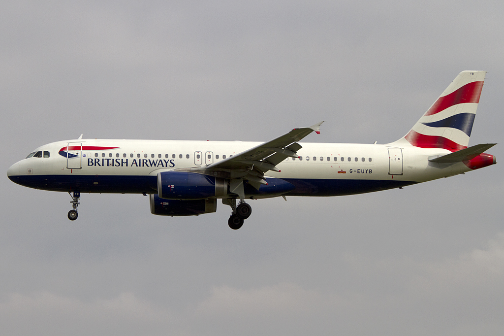 British Airways, G-EUYB, Airbus, A320-232, 18.06.2011, BCN, Barcelona, Spain 




