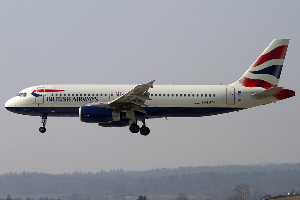 British Airways, G-EUYK, Airbus, A320-232, 24.03.2012, ZRH, Zrich, Switzerland



