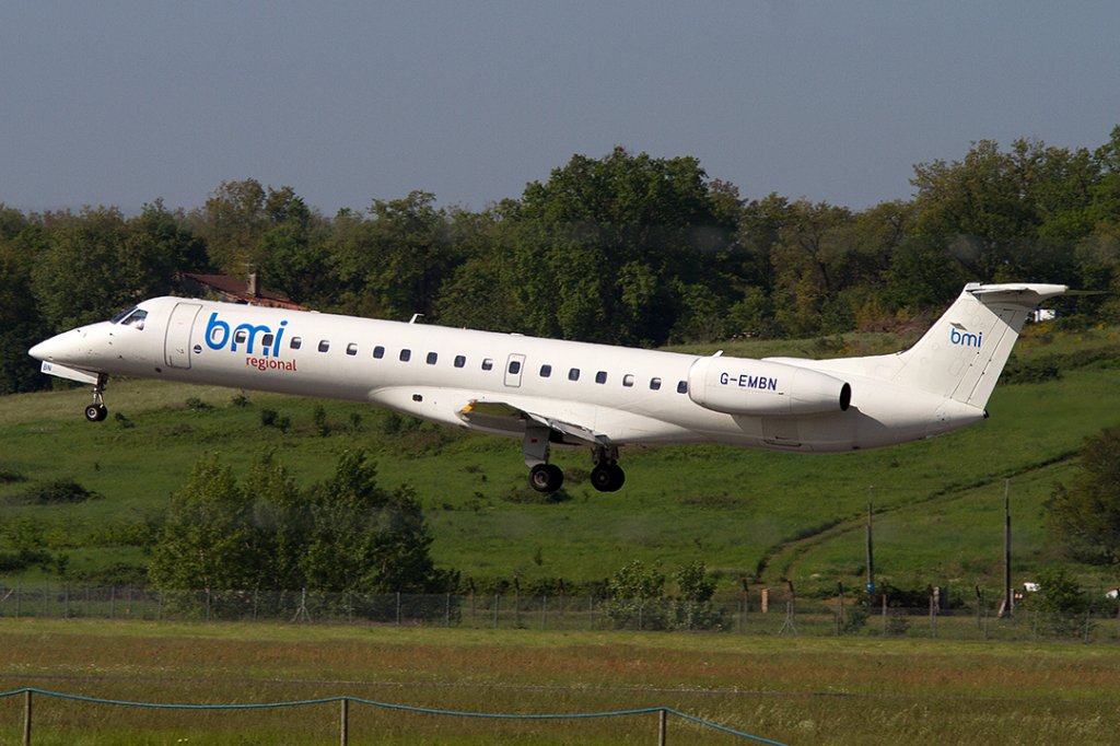 British Midland - Regional, G-EMBN, Embraer, ERJ-145EU, 09.05.2012, TLS, Toulouse, France 


