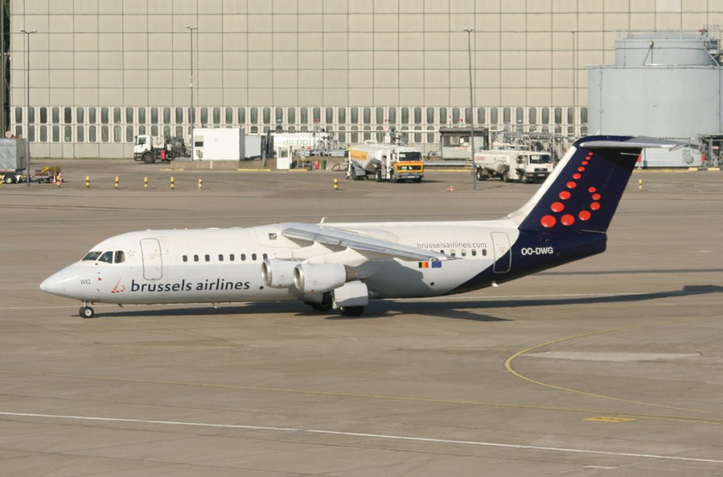 Brussels Airlines Avro Regjet RJ100 OO-DWG bei der Ankunft in Berlin-Tegel am 17.05.2012