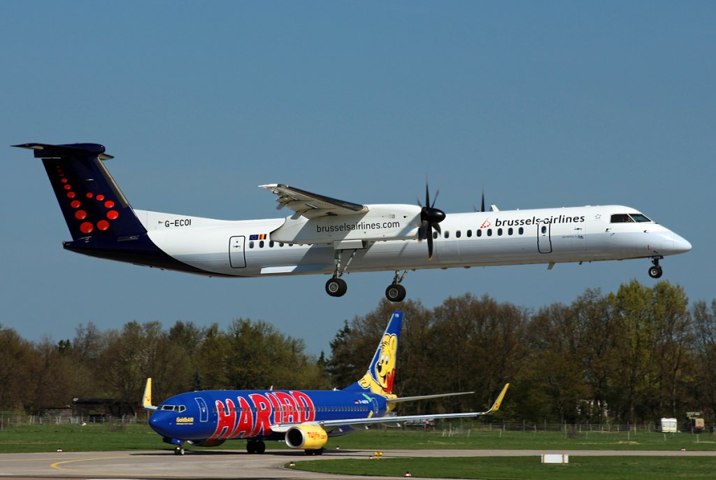 Brussels Airlines (Flybe) De Havilland Canada DHC-8-402Q G-ECOI, aufgenommen am 1.5.2013