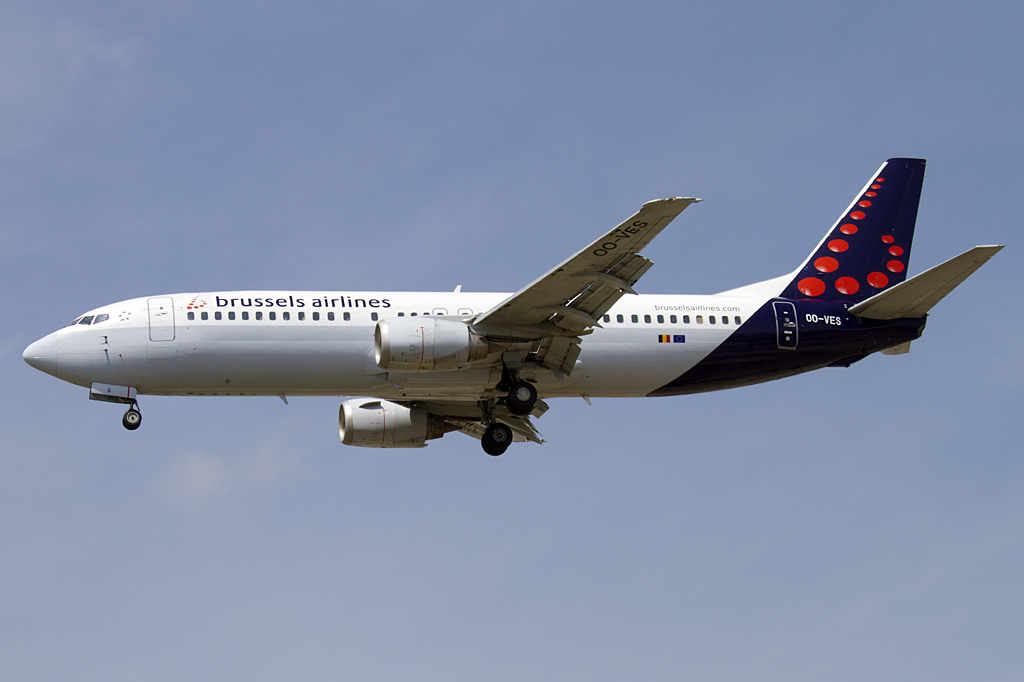 Brussels Airlines, OO-VES, Boeing, B737-43Q, 06.09.2010, BCN, Barcelona, Spain 



