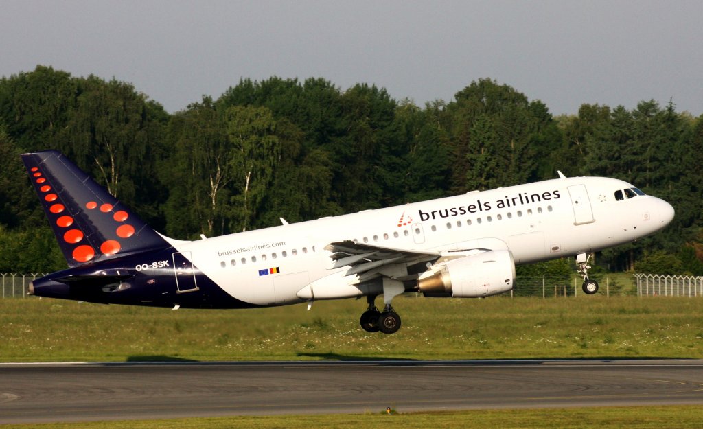 Burssels Airlines,OO-SSK,(c/n1336),Airbus A319-112,08.06.2013,HAM-EDDH,Hamburg,Germany