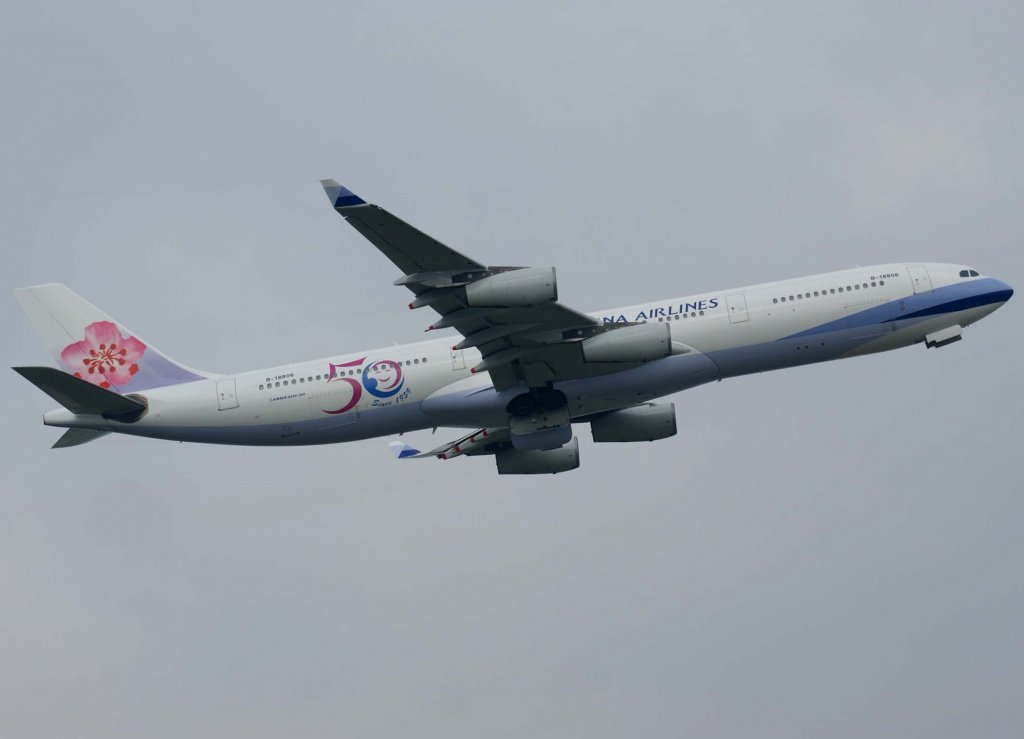 China Airlines, B-18806, Airbus A 340-300, 50-Jahre Sticker, 16.09.2009, FRA, Frankfurt, Germany

