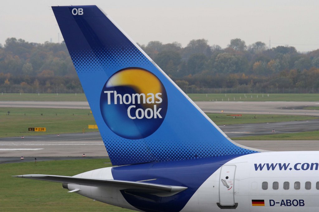 Condor, D-ABOB, Boeing, 757-300 wl (Seitenleitwerk/Tail), 10.11.2012, DUS-EDDL, Dsseldorf, Germany 