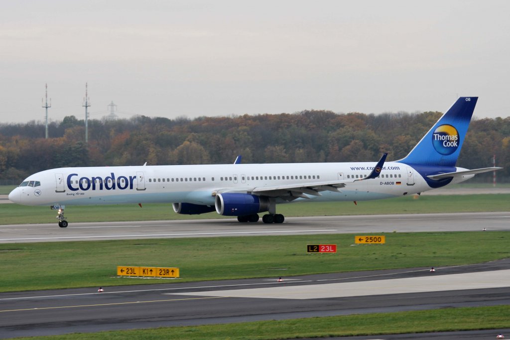 Condor, D-ABOB, Boeing, 757-300 wl, 10.11.2012, DUS-EDDL, Dsseldorf, Germany 