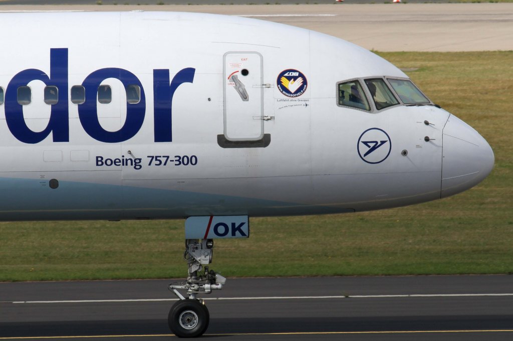 Condor, D-ABOK, Boeing, 757-300 wl (Bug/Nose), 22.09.2012, DUS-EDDL, Dsseldorf, Germany