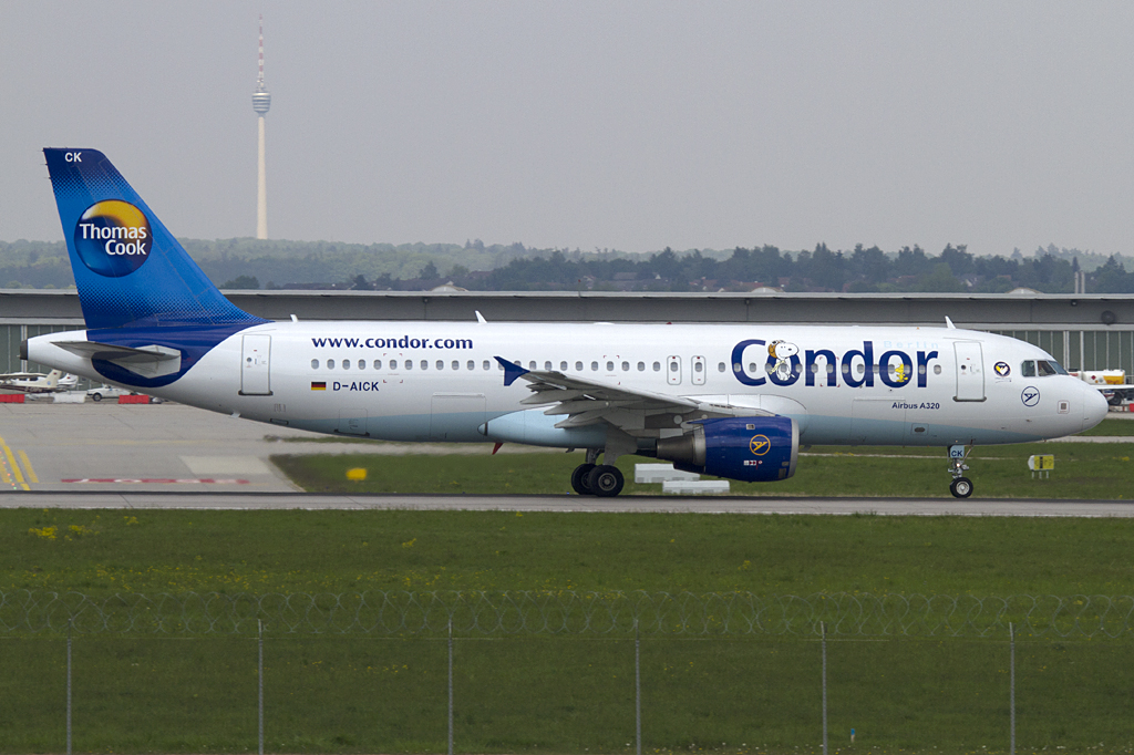 Condor, D-AICK, Airbus, A320-212, 26.04.2011, STR, Stuttgart, Germany 




