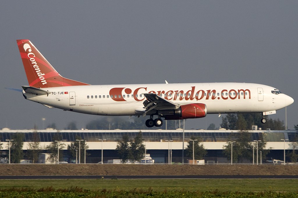 Corendon Airlines, TC-TJE, Boeing, B737-4YO, 19.09.2009, AMS, Amsterdam, Niederlande 

