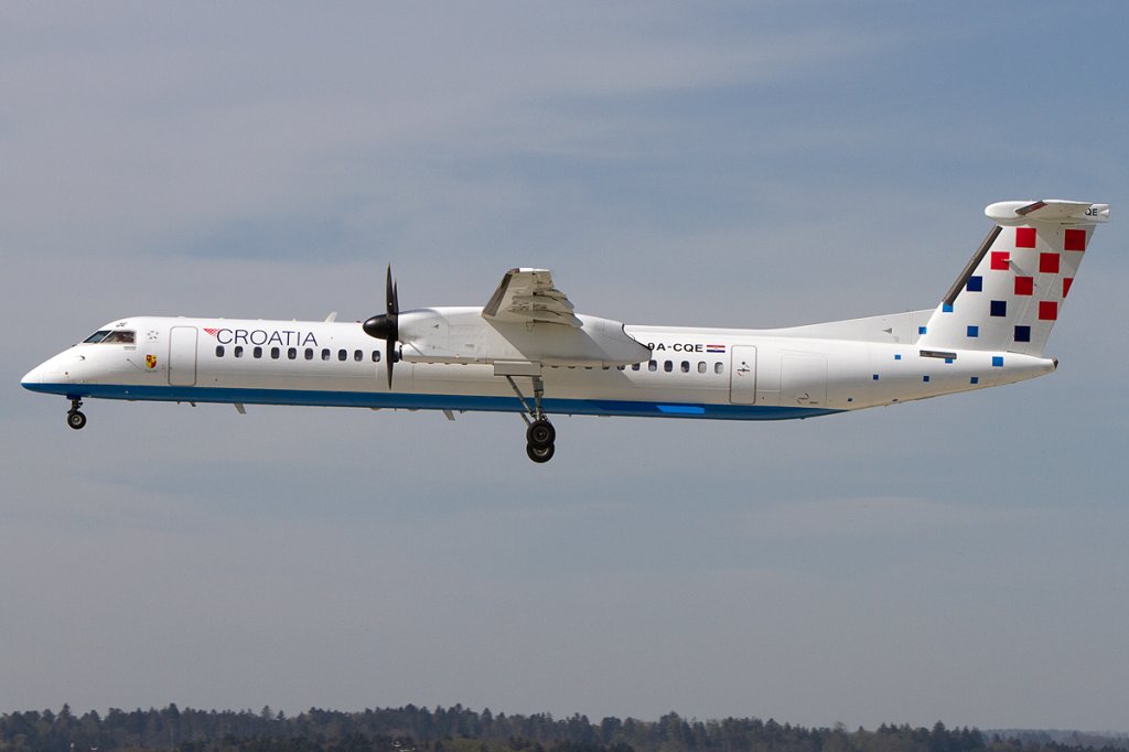 Croatia Airlines, 9A-CQE, Bombardier, DHC-8-402Q, 28.04.2012, ZRH, Zrich, Switzerland 



