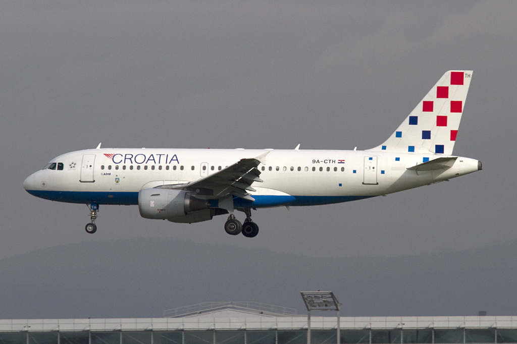 Croatia Airlines, 9A-CTH, Airbus, A319-112, 26.08.2010, FRA, Frankfurt, Germany 



