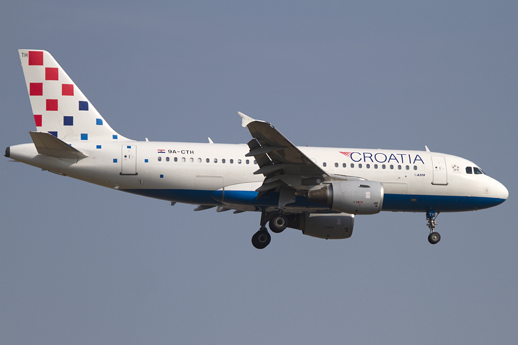 Croatia Airlines, 9A-CTH, Airbus, A319-112, 24.04.2011, FRA, Frankfurt, Germany 





