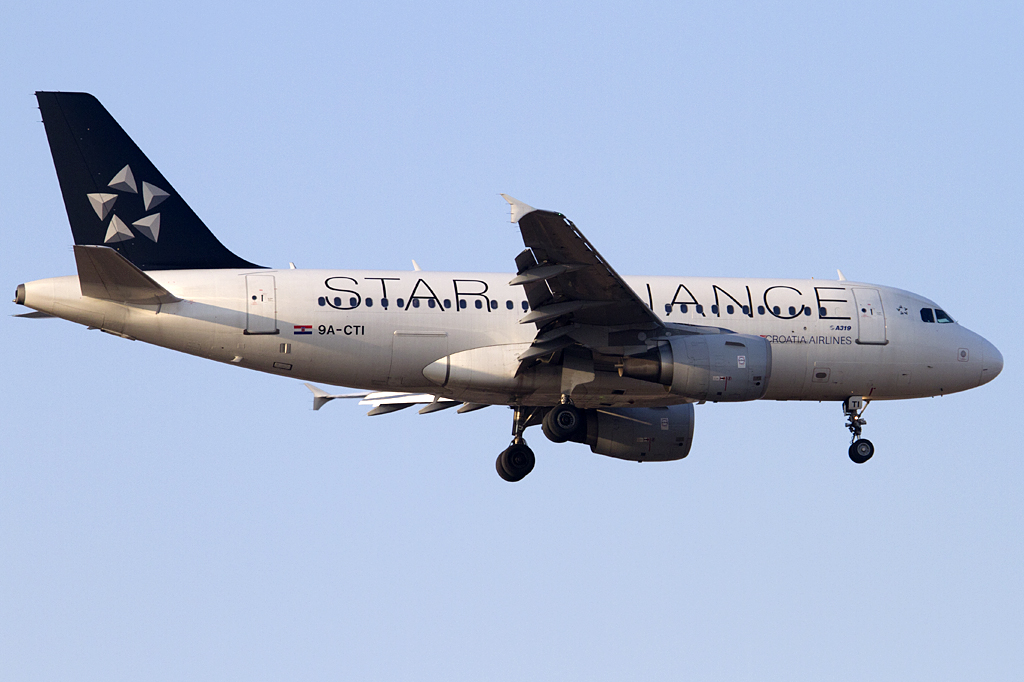 Croatia Airlines, 9A-CTI, Airbus, A319-112, 22.02.2011, FRA, Frankfurt, Germany 





