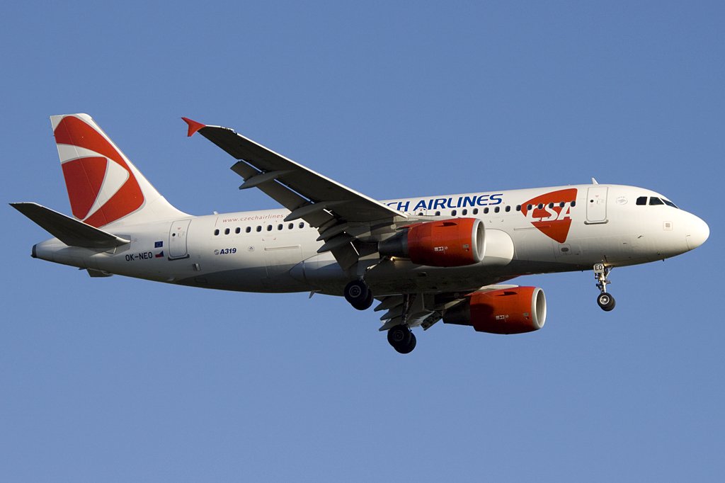 Czech Airlines, OK-NEO, Airbus, A319-112, 31.08.2009, FRA, Frankfurt, Germany

