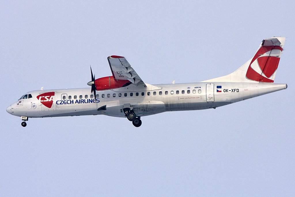 Czech Airlines, OK-XFD, Arospatiale, ATR-72-202, 10.01.2010, PRG, Prag, Czechoslovakia 


