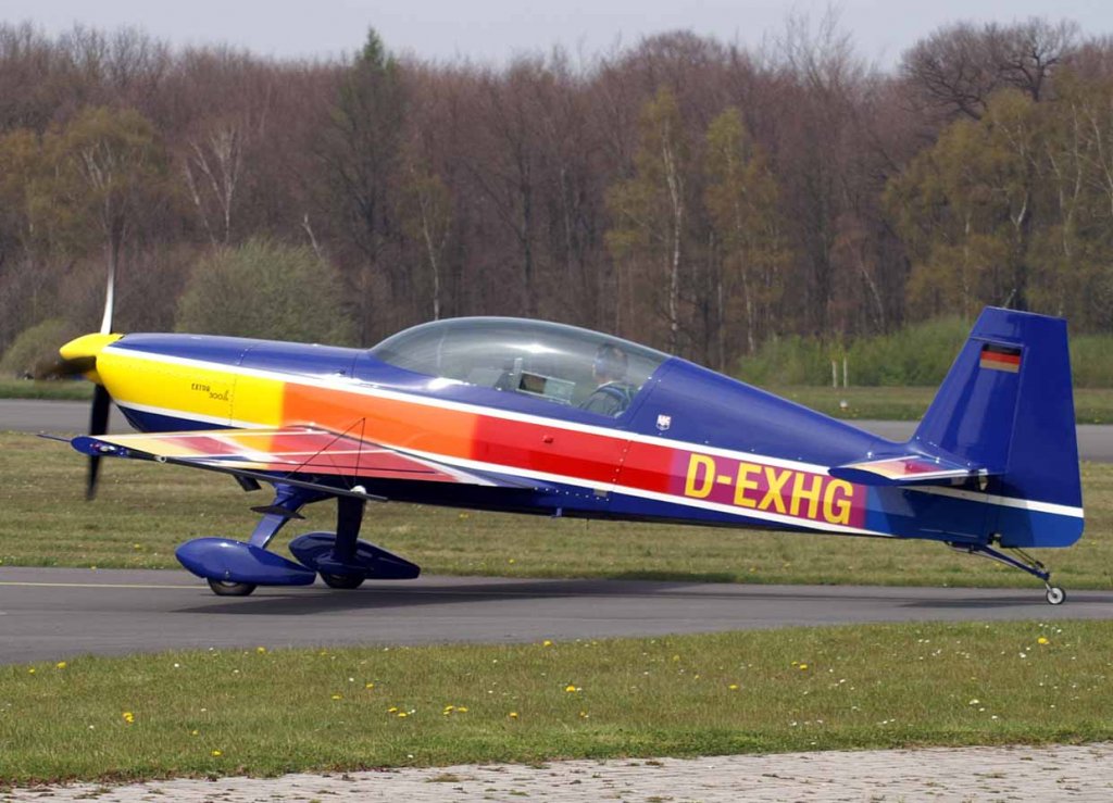 D-EXHG, Extra EA-300 L, 2008.04.20, EDLD, Dinslaken (Schwarze Heide), Germany