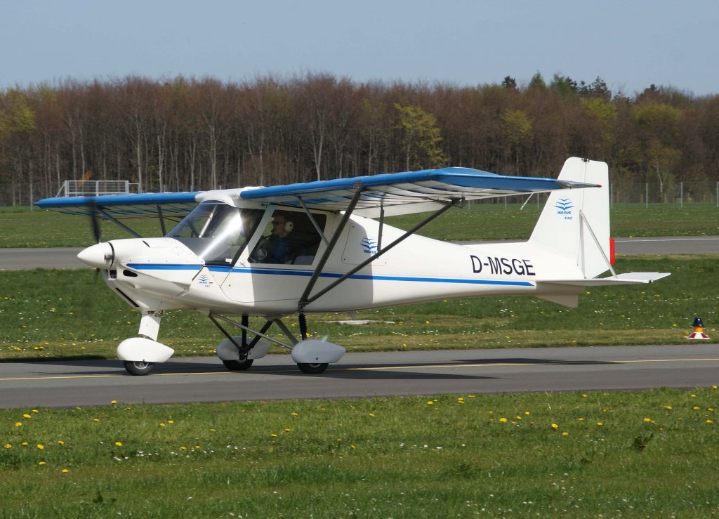 D-MSGE, Ikarus C-42 Cyclone, 10.04.2011, EDLD, Dinslaken Schwarze-Heide, Germany

