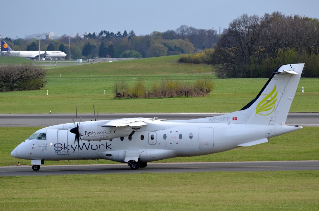 Die Sky Work Dornier 328 HB-AEY in Hamburg Fuhlsbttel am 02.05.13