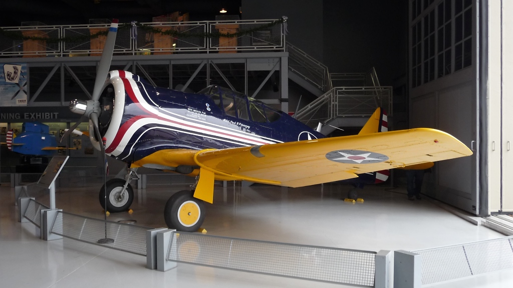 Dies ist die einzige noch existierende North American P-64. Sechs Stck wurden als NA-64 fr Thailand gebaut, aber nicht ausgeliefert, da Thailand von Japan erobert wurde. Sie wurden dann als Trainingsflugzeuge benutzt. Die letzte P-64 wurde vor dem Schrott gerettet und als Wolkenimpfer (Regenmacher) genutzt, bis sie 1964 von Paul Poberezney gekauft wurde. Sie zhlt zum Grundstock des EAA-Museums in Oshkosh, WI (3.12.10).