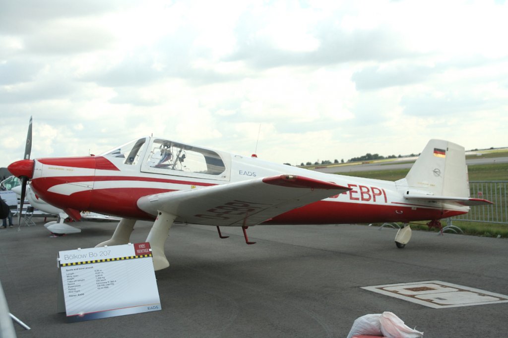EADS Blkow BO-207 D-EBPI am 13.09.2012 auf der ILA 2012