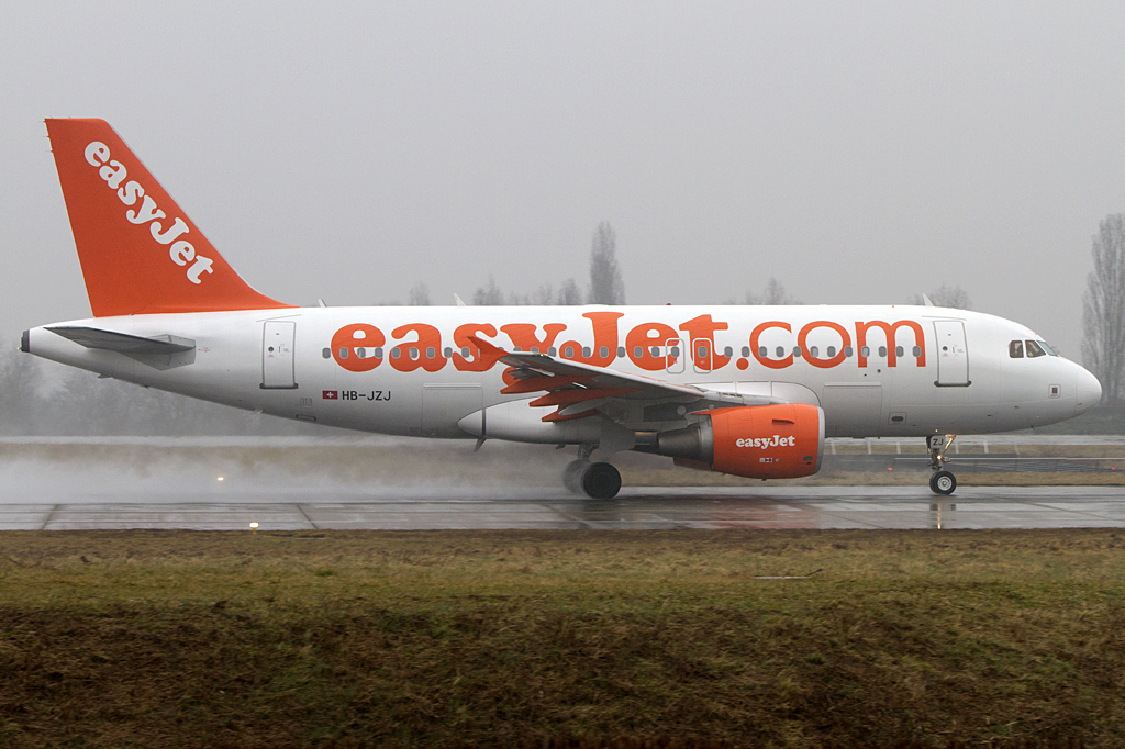 Easy Jet, HB-JZJ, Airbus, A319-111, 20.02.2011, BSL, Basel, Switzerland


