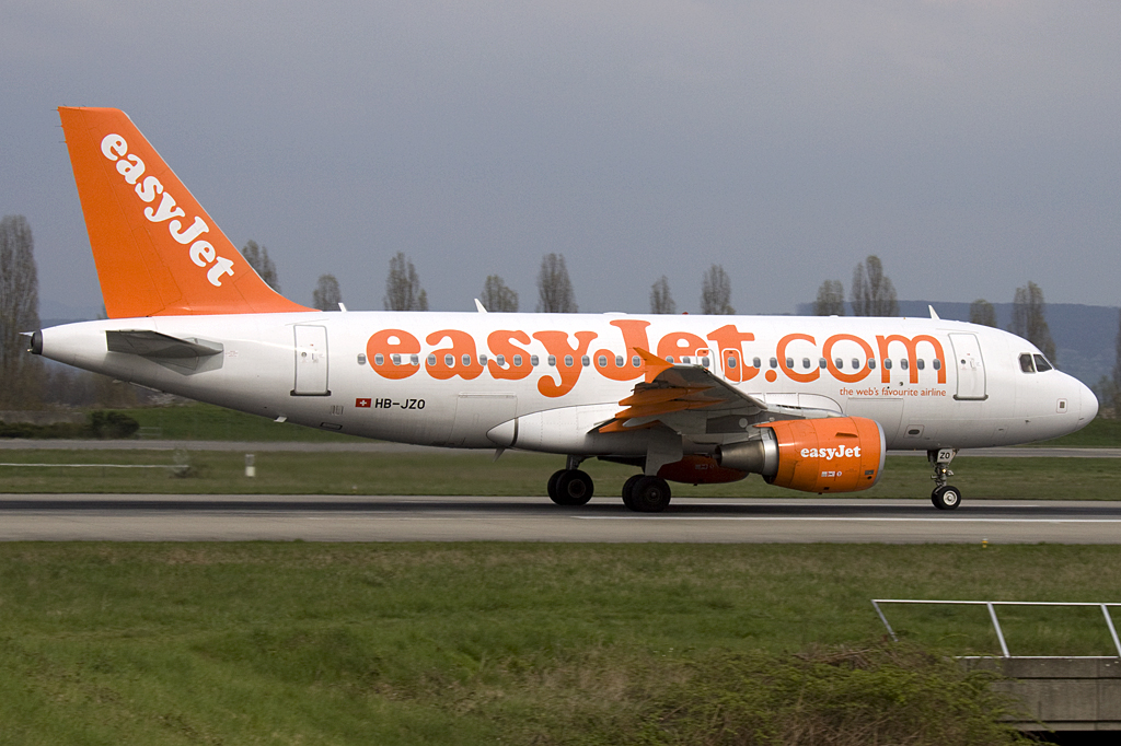 Easy Jet, HB-JZO, Airbus, A319-111, 15.04.2010, BSL, Basel, Switzerland 


