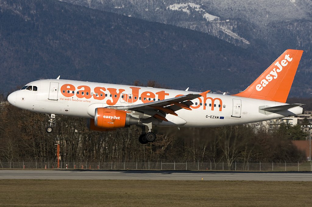 EasyJet, G-EZAM, Airbus, A319-111, 02.01.2010, GVA, Geneve, Switzerland 

