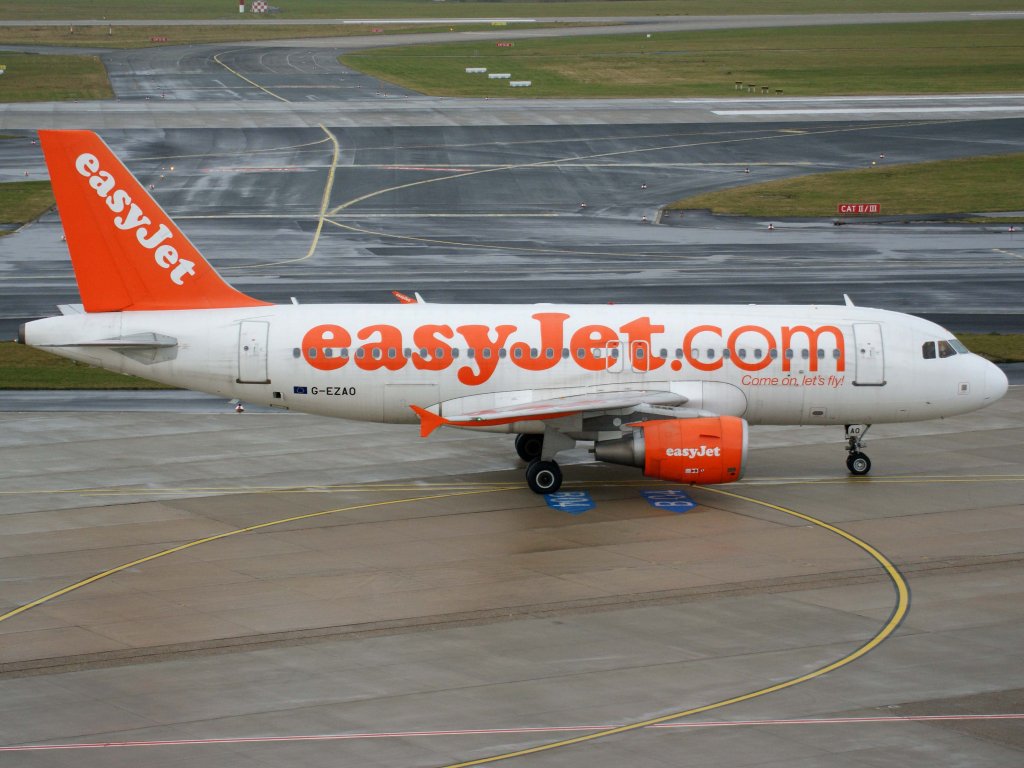 EasyJet, G-EZAO, Airbus, A 319-100, 06.01.2012, DUS-EDDL, Dsseldorf, Germany