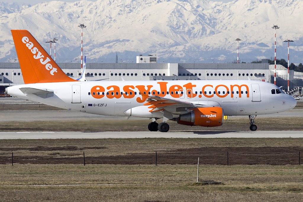 EasyJet, G-EZFJ, Airbus, A319-111, 27.02.2010, MXP, Mailand, Italy 



