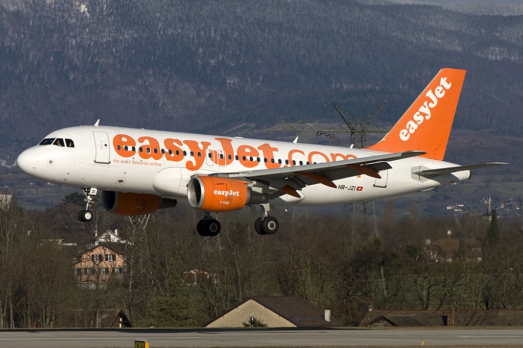 EasyJet, HB-JZI, Airbus, A319-111, 02.01.2010, GVA, Geneve, Switzerland 

