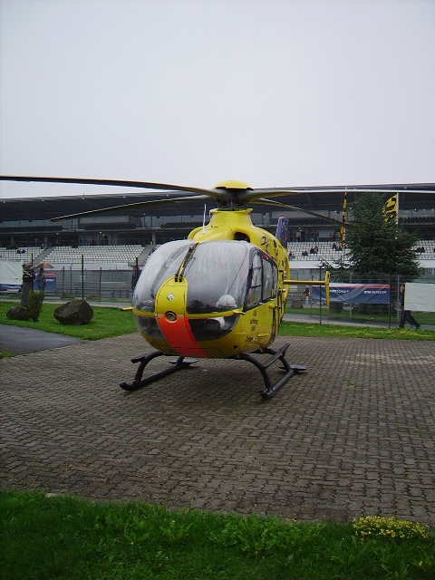 Ein ADAC EC 135 am 08.08.10 beim DTM Rennen auf den Nrburgring 