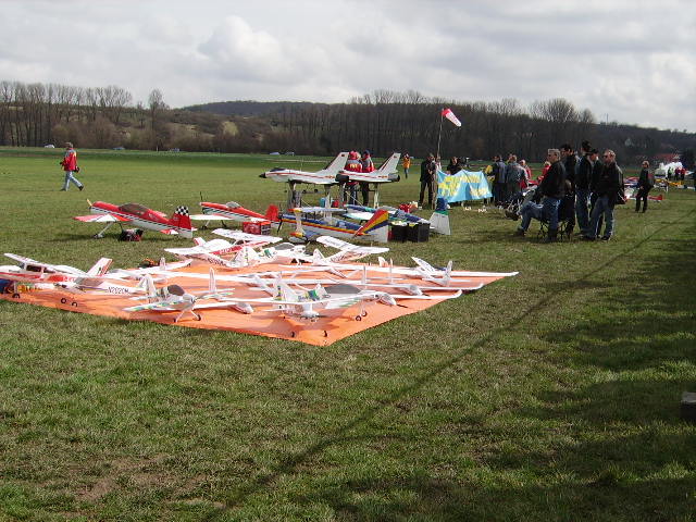 Einige Flugmodelle auf der Fazination Modellbau in Sinsheim am 15.03.08