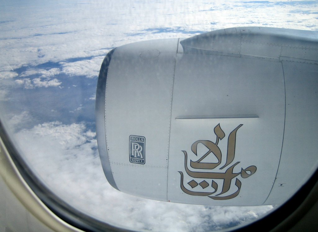 Emirates 777-300 als Flug EK0056 DUS->DXB am 26.09.2010 ber dem schwarzen Meer