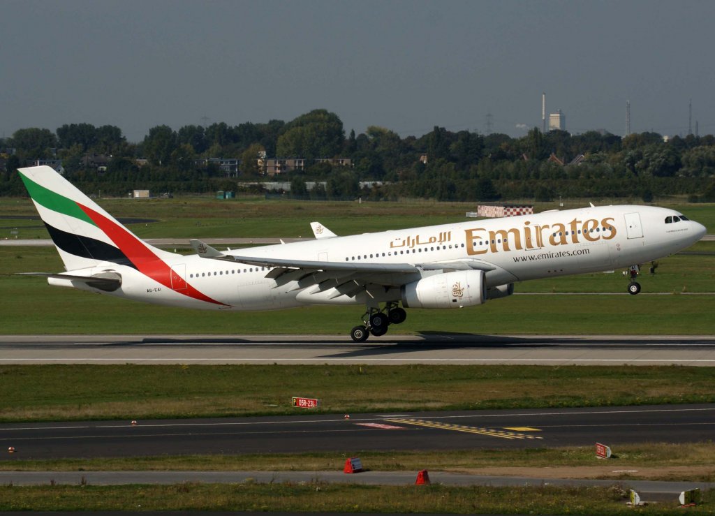 Emirates, A6-EAI, Airbus A 330-200, 2008.09.26, DUS, Dsseldorf, Germany