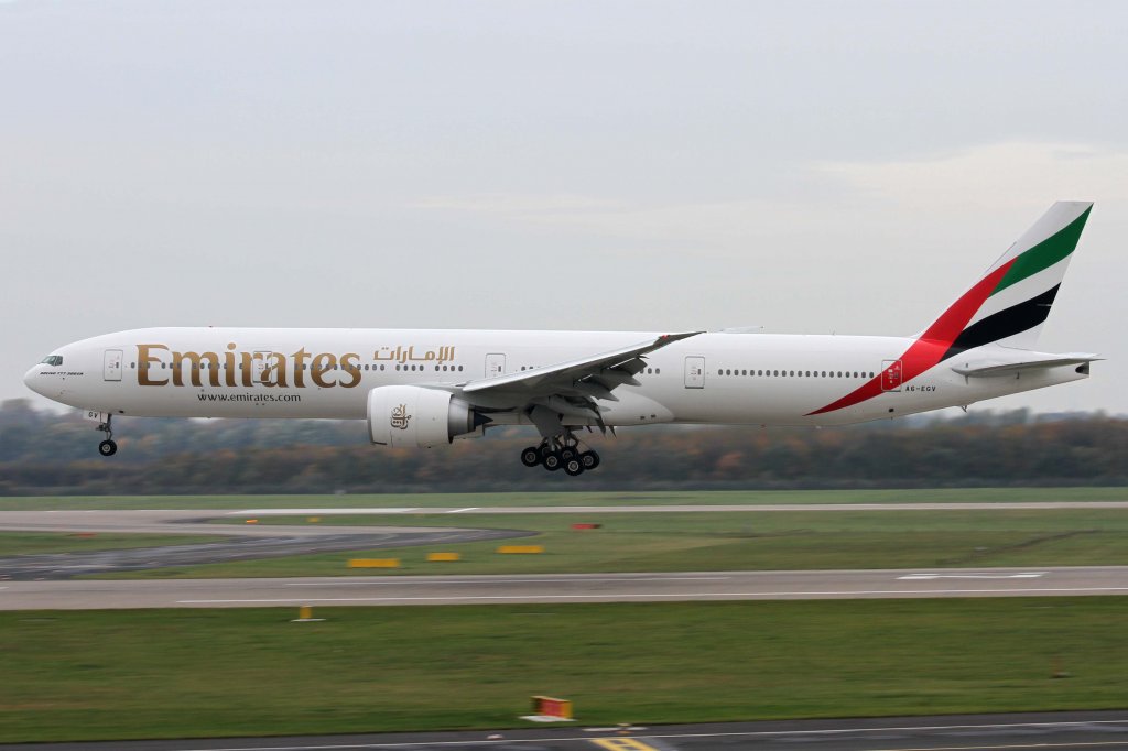 Emirates, A6-EGV, Boeing, 777-300 ER, 10.11.2012, DUS-EDDL, Dsseldorf, Germany 

