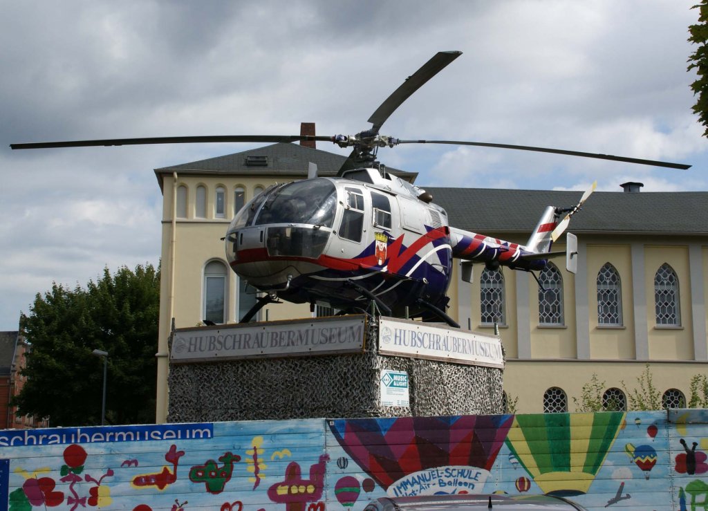 Eurocopter Bo-105,  Gate-Guard  zum Hubschraubermuseum Bckeburg, 2009.07.26, Bckeburg, Germany