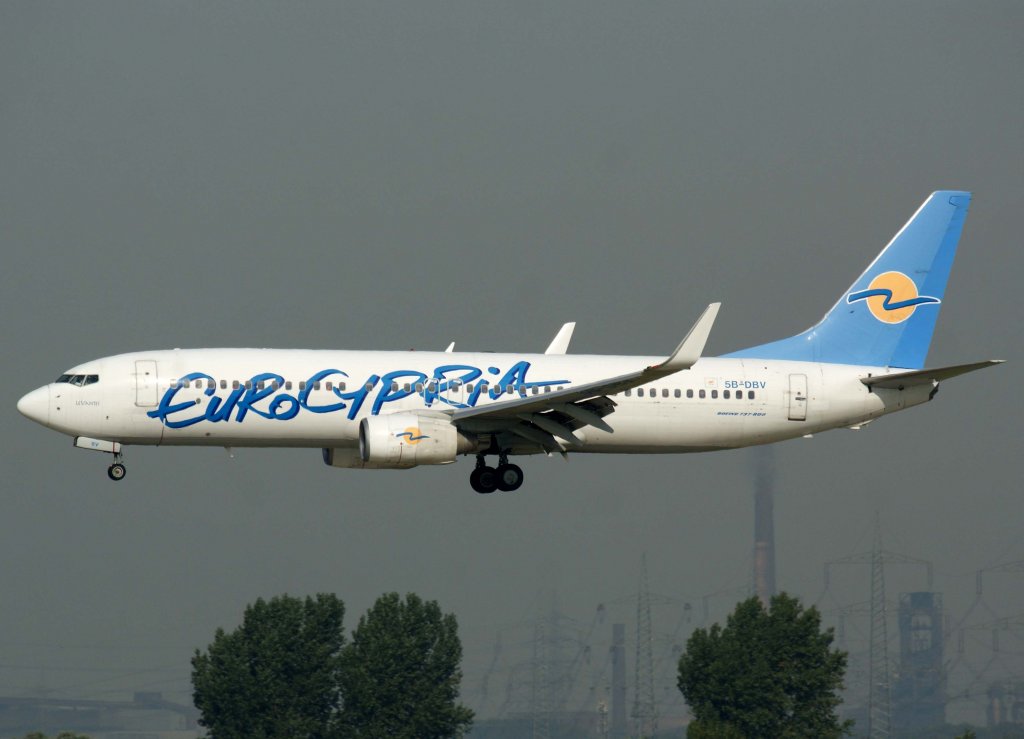 Eurocypria Airlines, 5B-DBV, Boeing 737-800 WL (Levantes), 2010.09.23, DUS-EDDL, Dsseldorf, Germany


