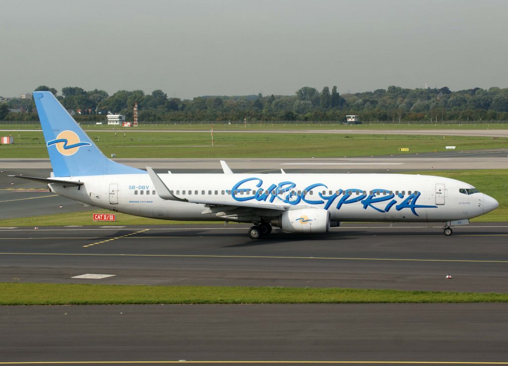 Eurocypria Airlines, 5B-DBV, Boeing 737-800 WL (Levantes), 2010.09.23, DUS-EDDL, Dsseldorf, Germany