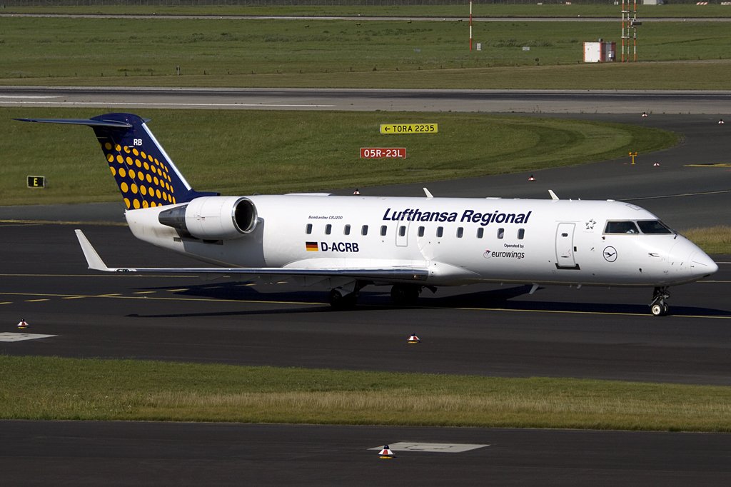 Eurowings, D-ACRB, Bombardier, CRJ200, 26.08.2009, DUS, Duesseldorf, Germany 

