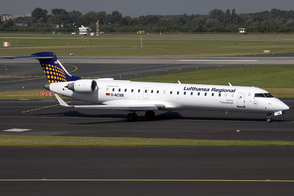 Eurowings, D-ACSB, Bombardier, CRJ-700, 26.08.2009, DUS, Duesseldorf, Germany 

