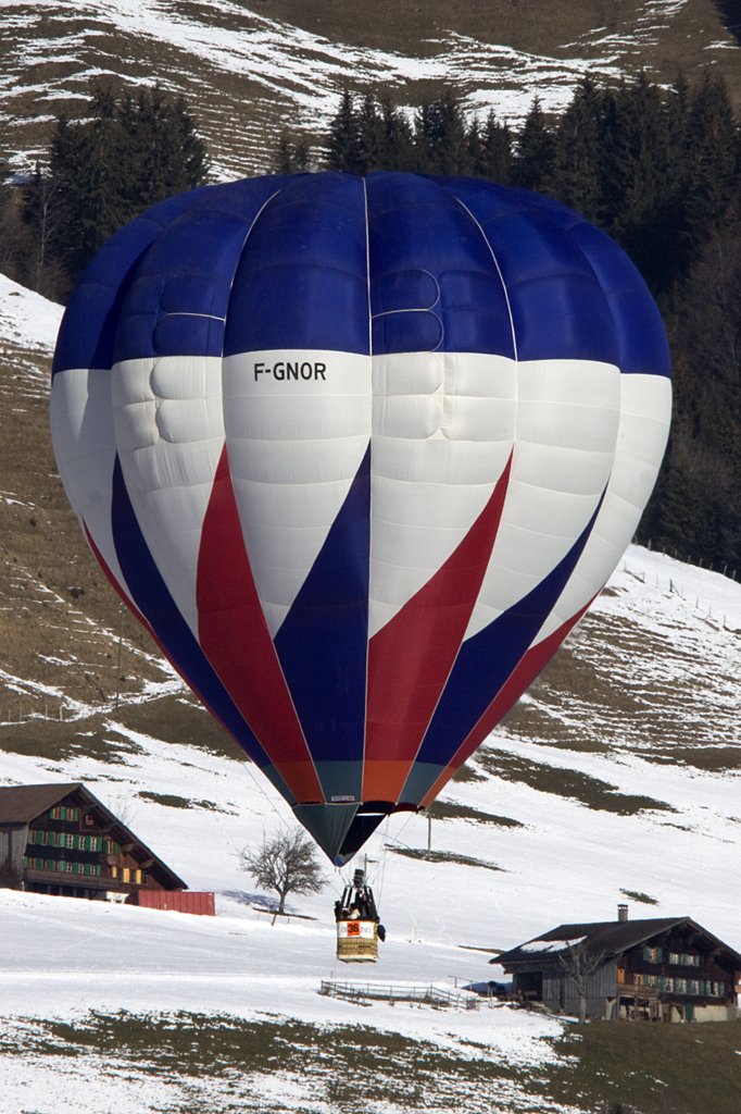 F-GNOR, Cameron, O-105, 23.01.2010, Chateau d´Oex, Switzerland 