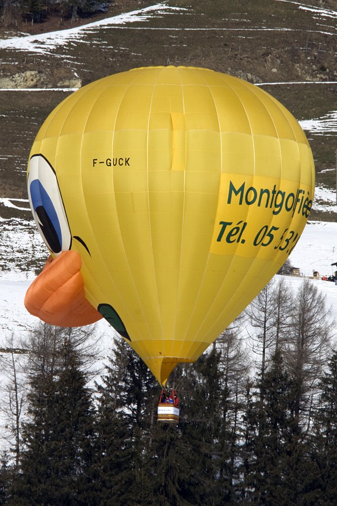 F-GUCK, Lindstrand, LBL-120A, 23.01.2010, Chateau d´Oex, Switzerland 

