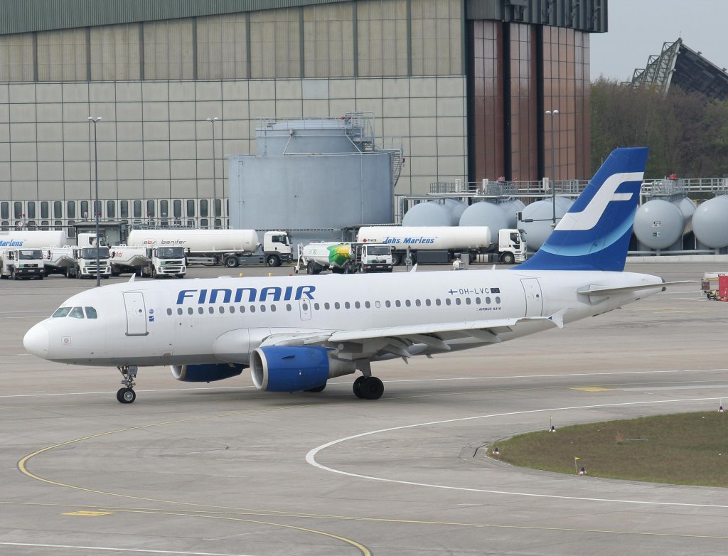 Finnair A 319-112 OH-LVC bei der Ankunft in Berlin-Tegel am 24.04.2010