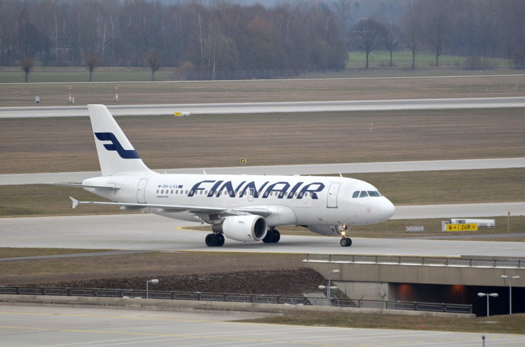 Finnair Airbus A319 OH-LVA in Mnchen am 08.04.13