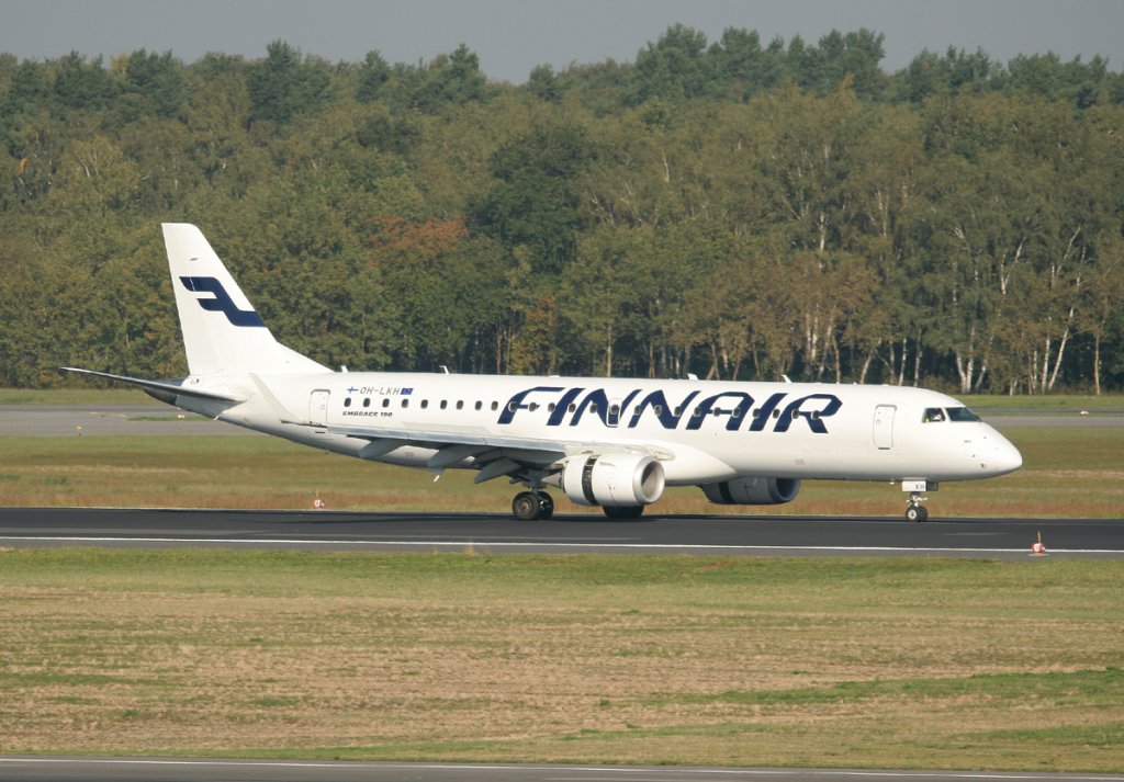 Finnair Embraer ERJ-190-100LR OH-LKH nach der Landung in Berlin-Tegel am 25.09.2011