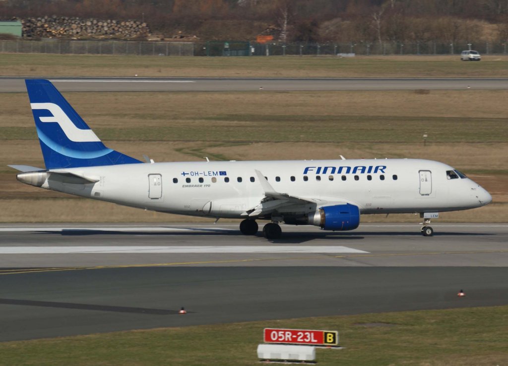 Finnair, OH-LEM, Embraer RJ-170 SU, 2010.03.03, DUS, Dsseldorf, Germany