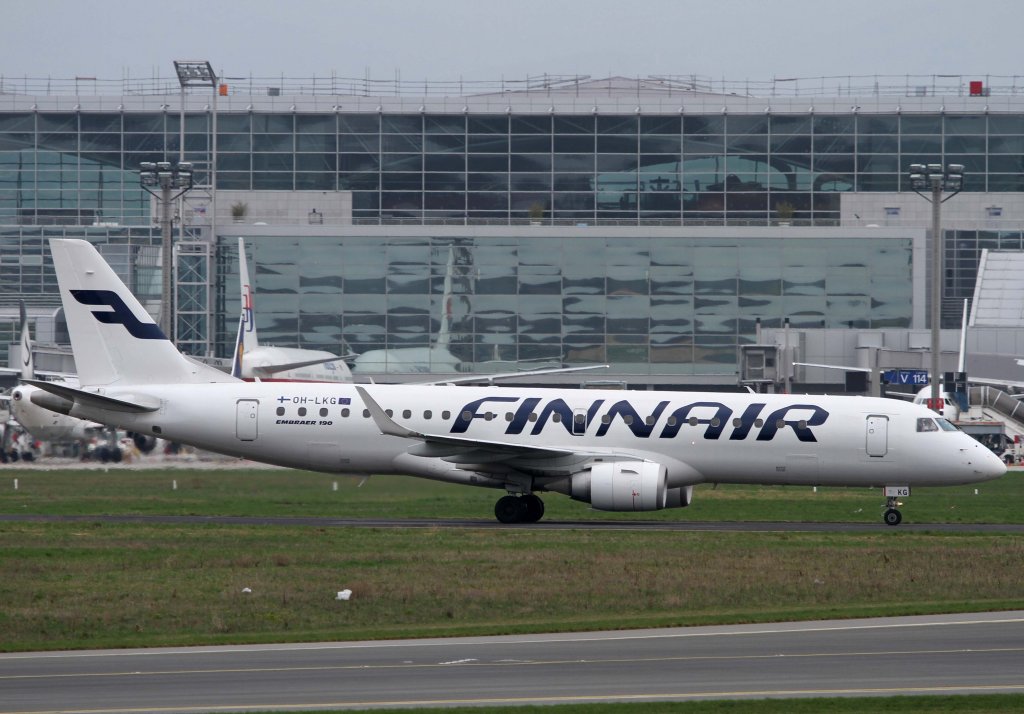 Finnair, OH-LKG, Embraer, ERJ-190 LR (neue Finnair-Lackierung), 21.04.2013, FRA-EDDF, Frankfurt, Germany