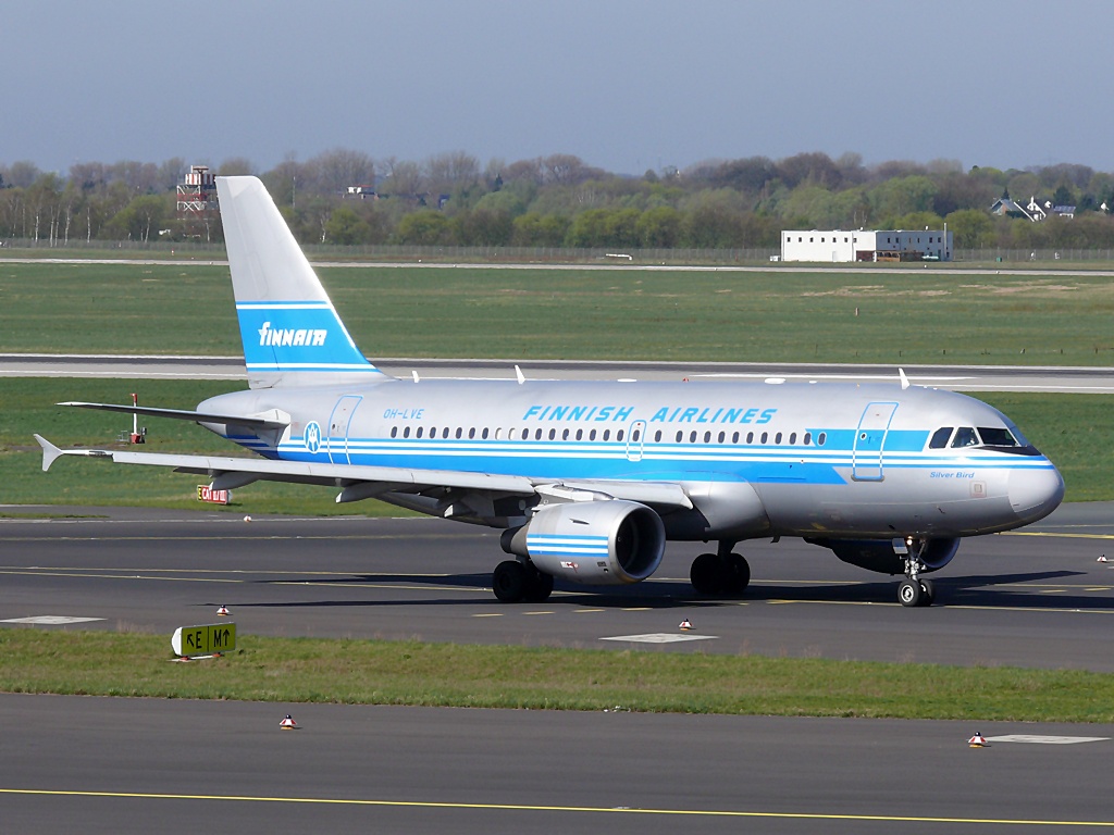 Finnair  Silver Bird ; OH-LVE; Airbus A319-112. Flughafen Dsseldorf. 02.04.2011.