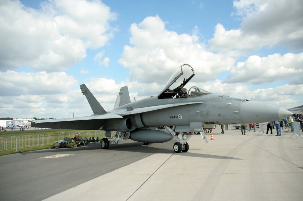 Finnland Air Force F/A-18C Hornet HN-438 am 13.09.2012 auf der ILA 2012